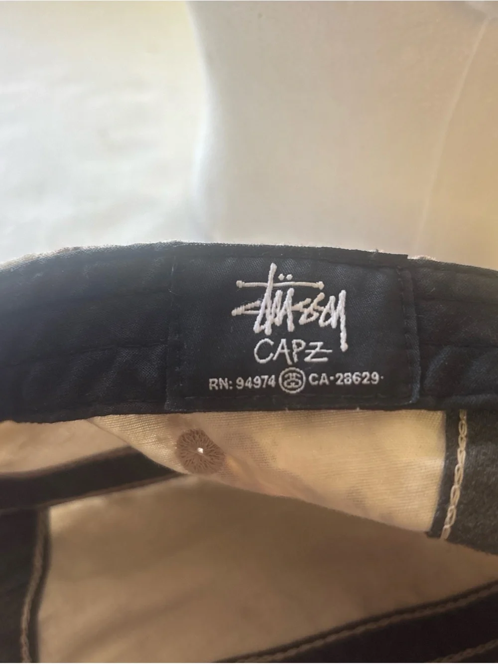 STUSSY Cream Cap with Pink & Yellow Floral Print